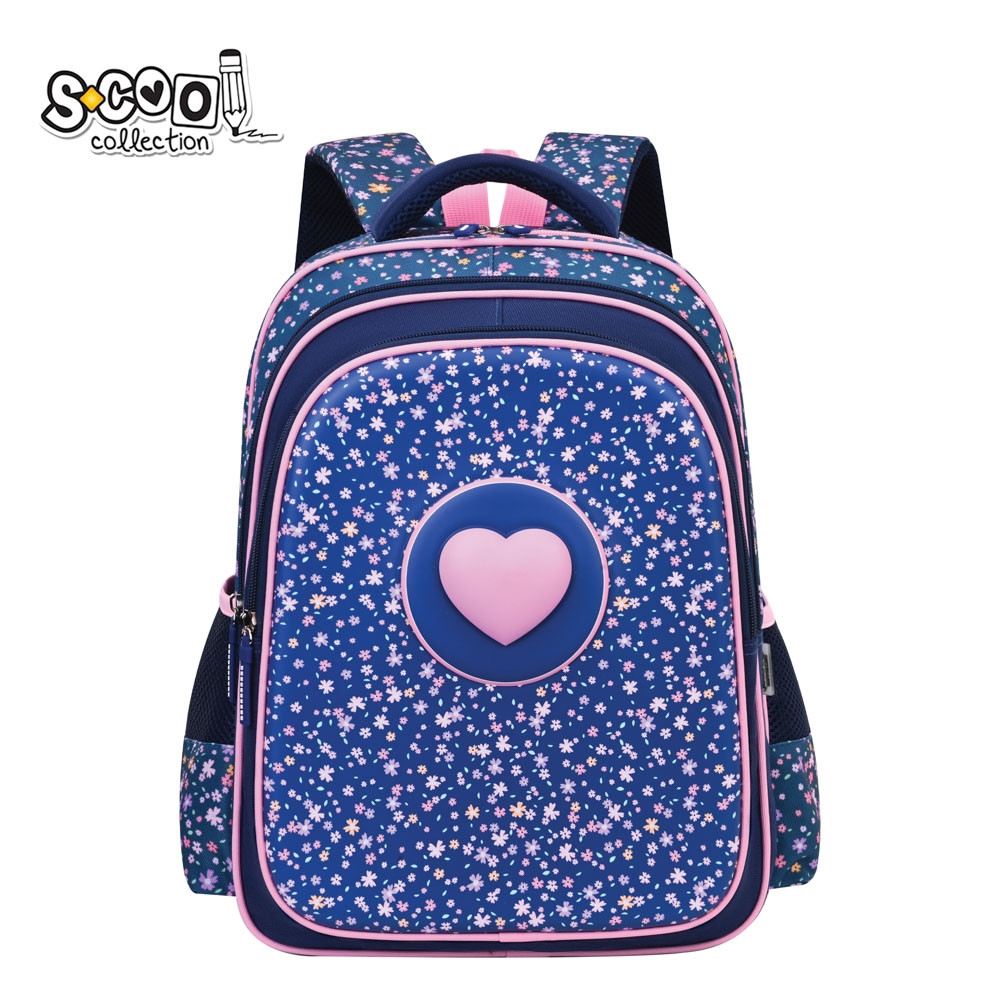 Ghiozdan 3D ergonomic PINK HEART, compartimentat, anatomic, picioruse stabilizare, 42x30x22 cm - imagine 10